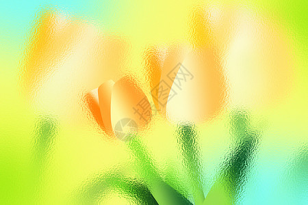 春天花卉矢量图原创弥散玻璃风春天花卉背景设计图片