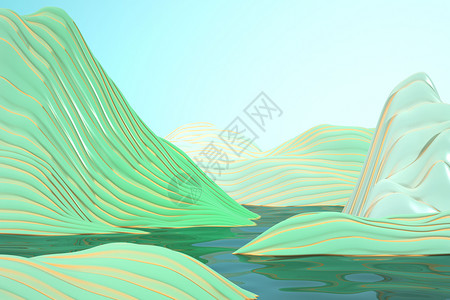 枯山石中国风山石背景设计图片