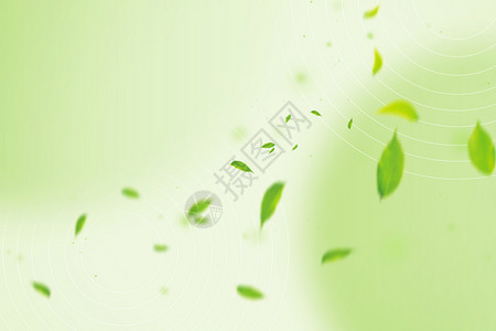 绿色环形光效春天清新背景设计图片