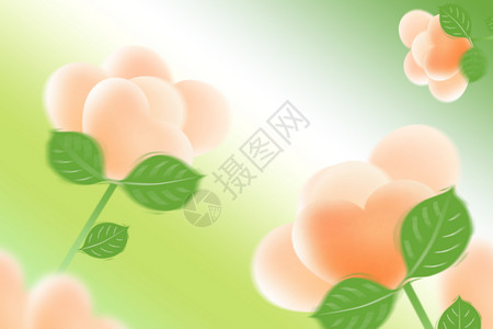 绿色花朵网格春天花朵清新背景设计图片