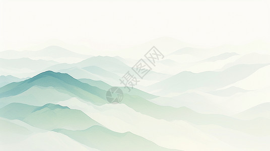 大气的山川唯美卡通风景背景图片