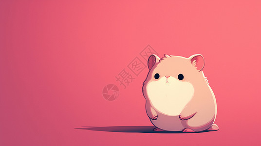老鼠形象一只可爱的棕色卡通小老鼠插画