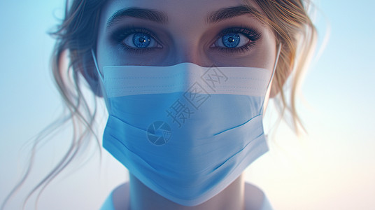 戴着口罩的女医生背景图片