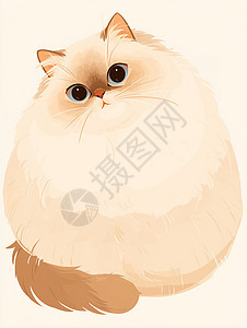 可爱的小猫褐色卡通小猫高清图片