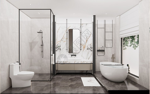 湿毛巾现代白色系卫生间设计图片