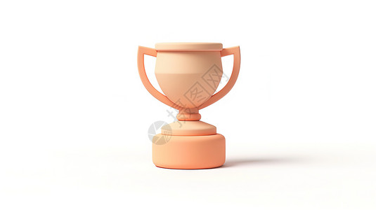 第一名冠军奖杯3D图标插画
