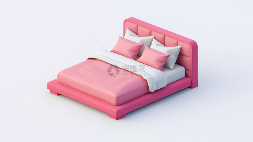 卧室床3D图标图片