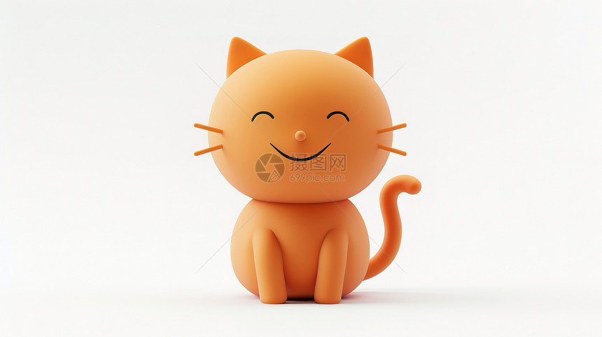 可爱的小猫3D图标图片
