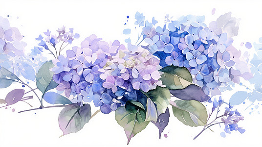 好看的紫色梦幻的卡通花朵高清图片