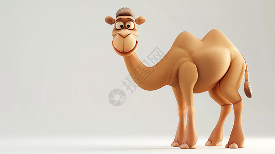 骆驼图标可爱的骆驼3D立体图标插画