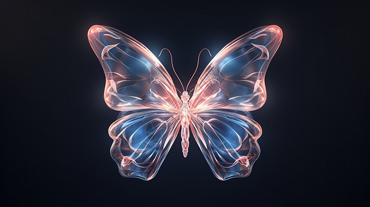 蝴蝶3D图标背景图片