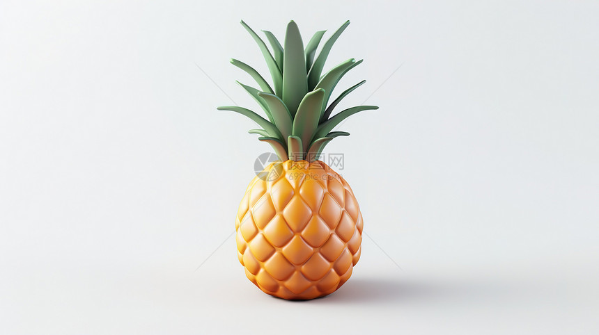 菠萝3D立体图标图片