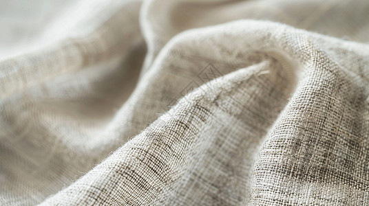 浅灰色的棉麻布料原的材料高清图片