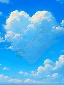 唯美漂亮的蓝天白云风景背景图片