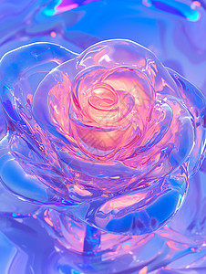 透明花瓣彩色梦现实玫瑰花背景图片