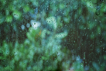 下雨花雨滴玻璃背景设计图片