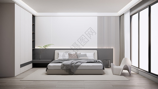 卧室投影现代简约风卧室设计图片