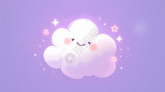 一朵云朵一朵可爱的卡通小云朵插画