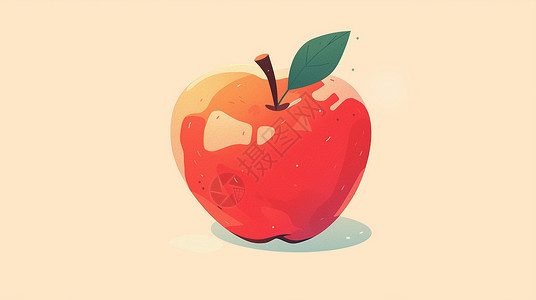 简约的卡通苹果背景图片