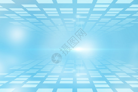 蓝色长方形光效商业科技背景设计图片