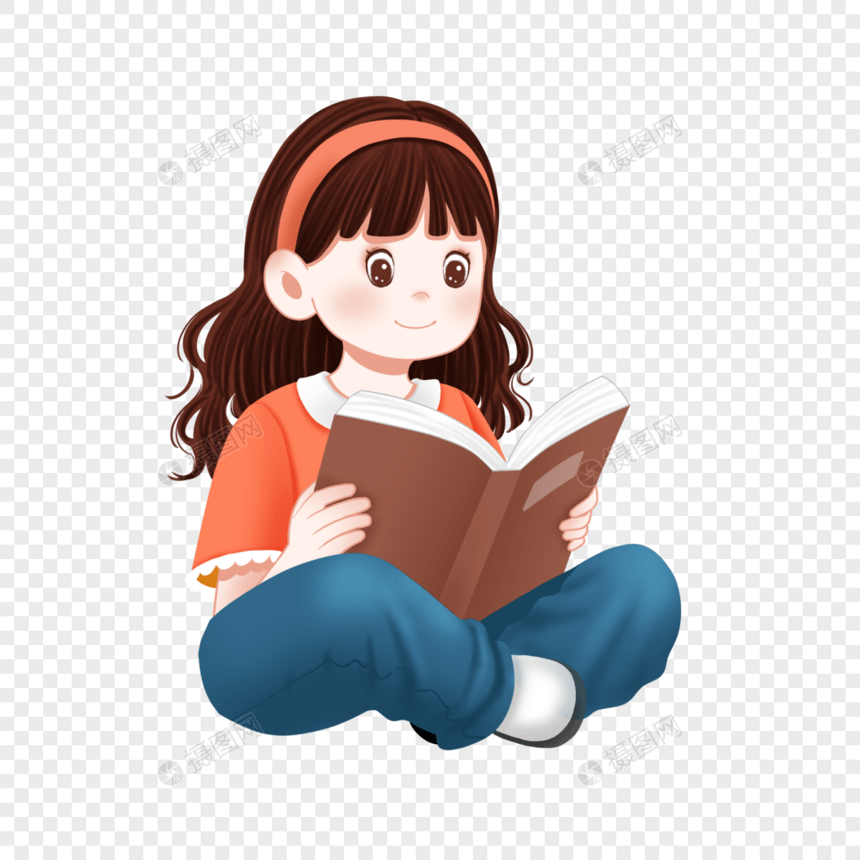 读书的女孩图片