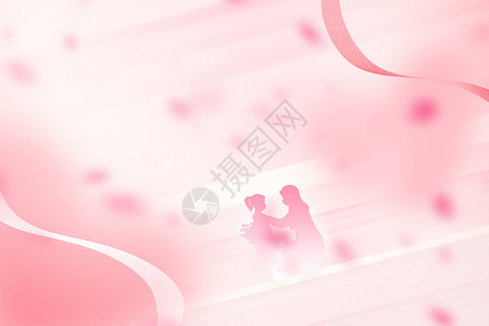花瓣澡母亲节色彩背景设计图片