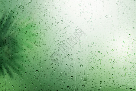 雨季少女绿色唯美雨滴背景设计图片