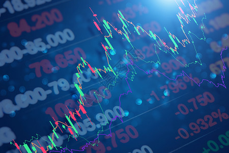 蓝色曲线背景蓝色创意金融股市设计图片