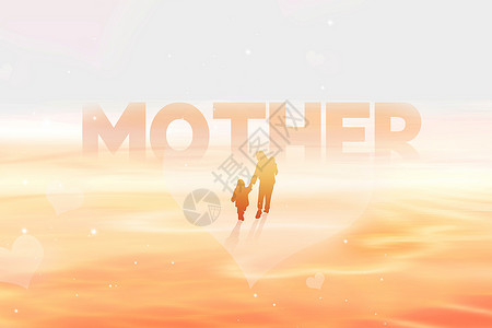 抱起孩子的妈妈温柔风母亲节背景设计图片
