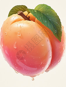 水灵灵诱人的卡通桃子背景图片