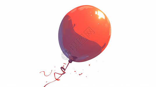 红色的卡通气球背景图片