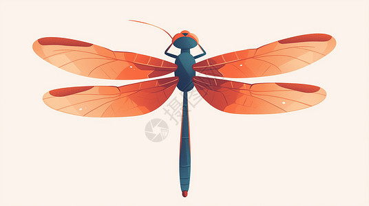 张开翅膀的蜻蜓背景图片