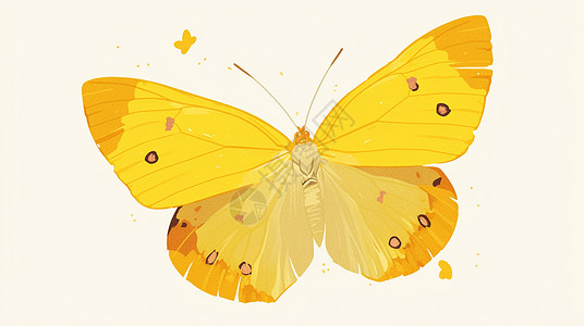 张开臂膀张开翅膀的蝴蝶插画