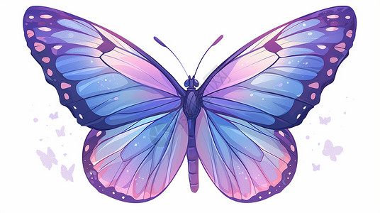 张开翅膀的卡通蝴蝶背景图片