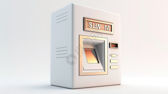 柜员机ATM图标插画
