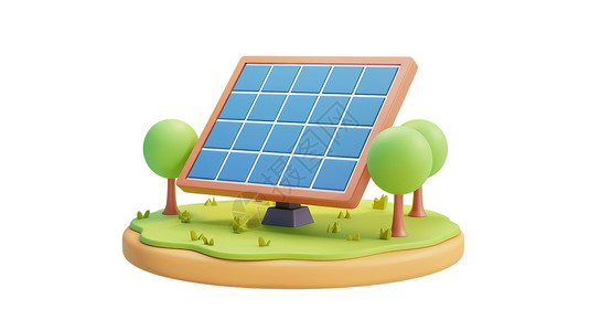 太阳能电板图标插画