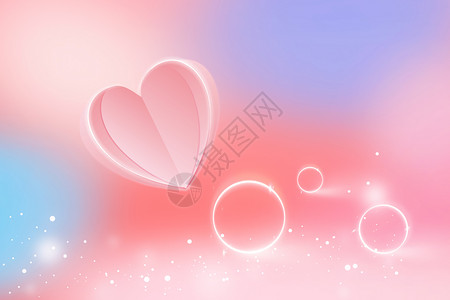 粉色餐布浪漫爱心背景设计图片