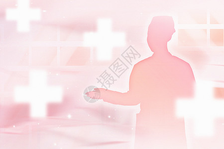简约医院粉色护士背景设计图片