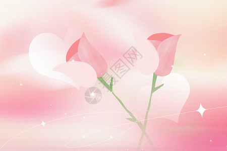 爱拼粉色玫瑰花背景设计图片