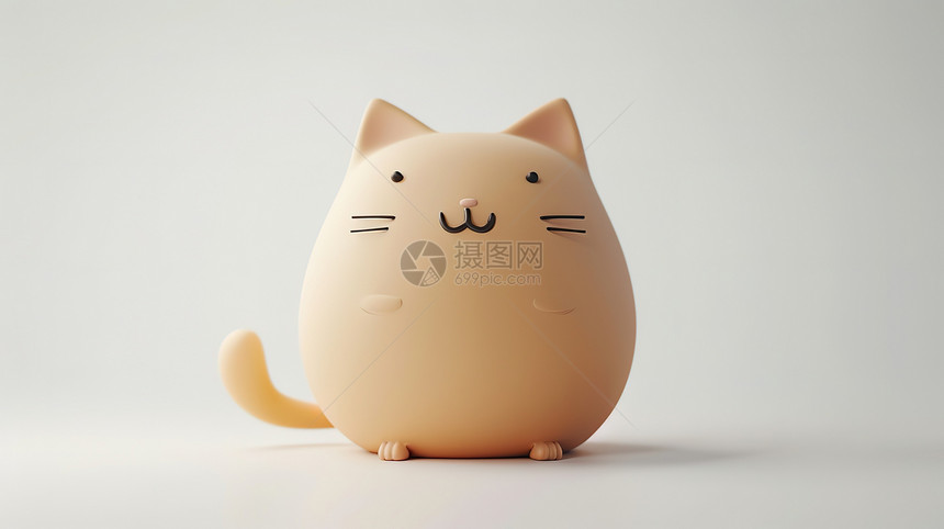 胖呼呼的猫3D图标图片