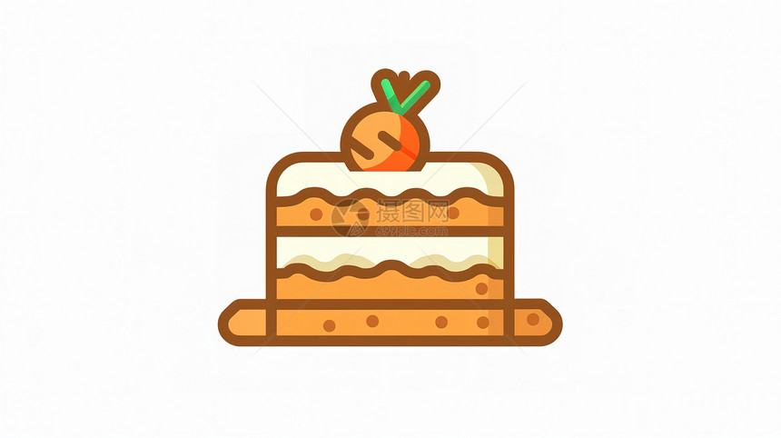 橙色胡萝卜蛋糕图片