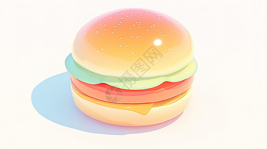 汉堡包早餐汉堡包图标插画