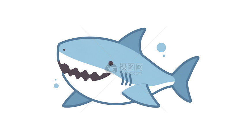 可爱的鲨鱼图标图片