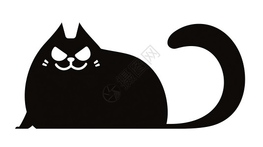 肥猫可爱的图标插画
