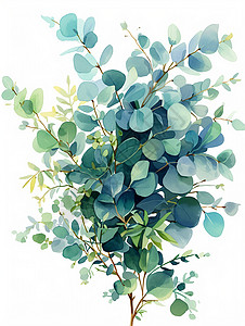 清新卡通植物背景图片