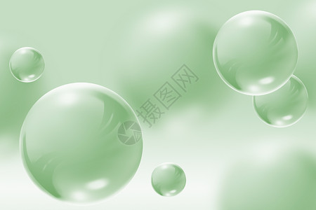 绿色光效圆形圆形泡泡清新绿色流体背景设计图片