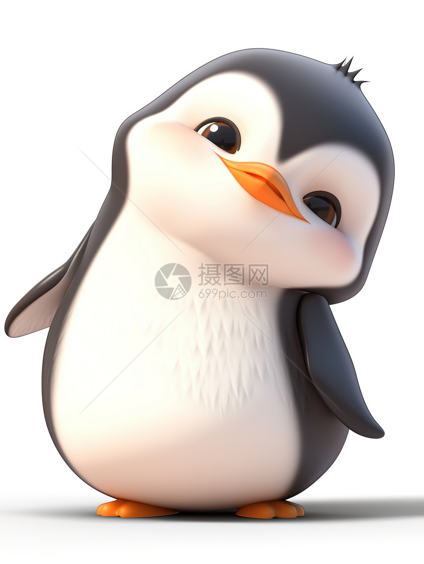 可爱的企鹅3D图片