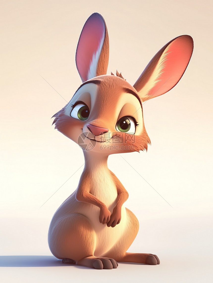 可爱的兔子3D图片
