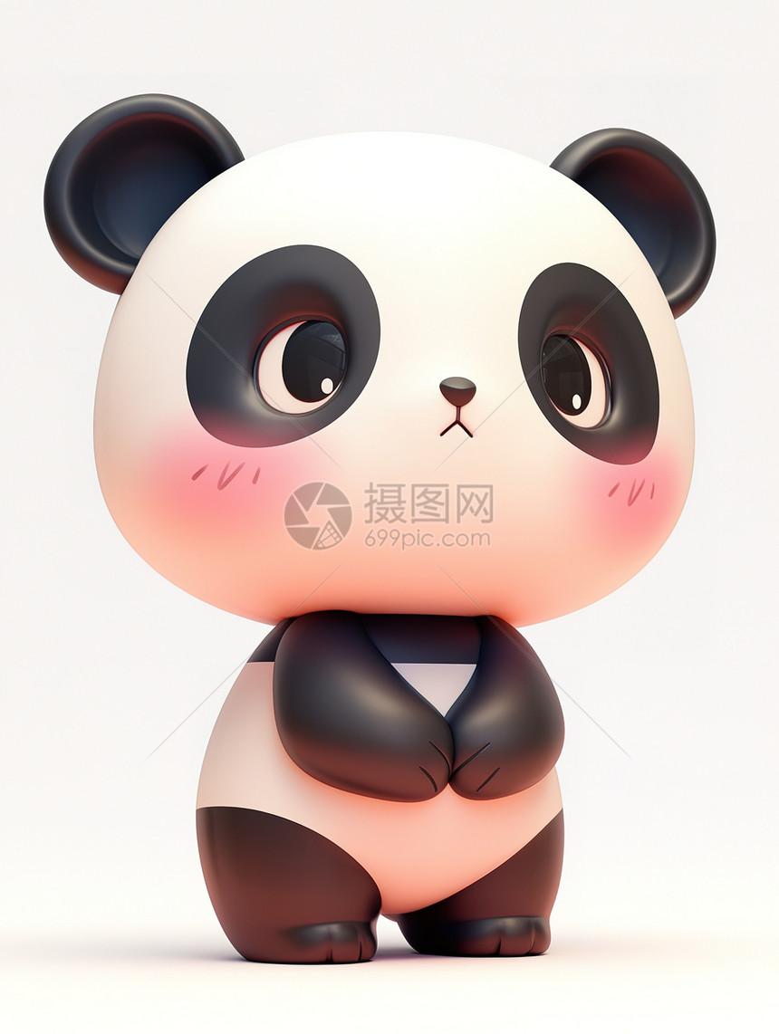 熊猫3D图标图片