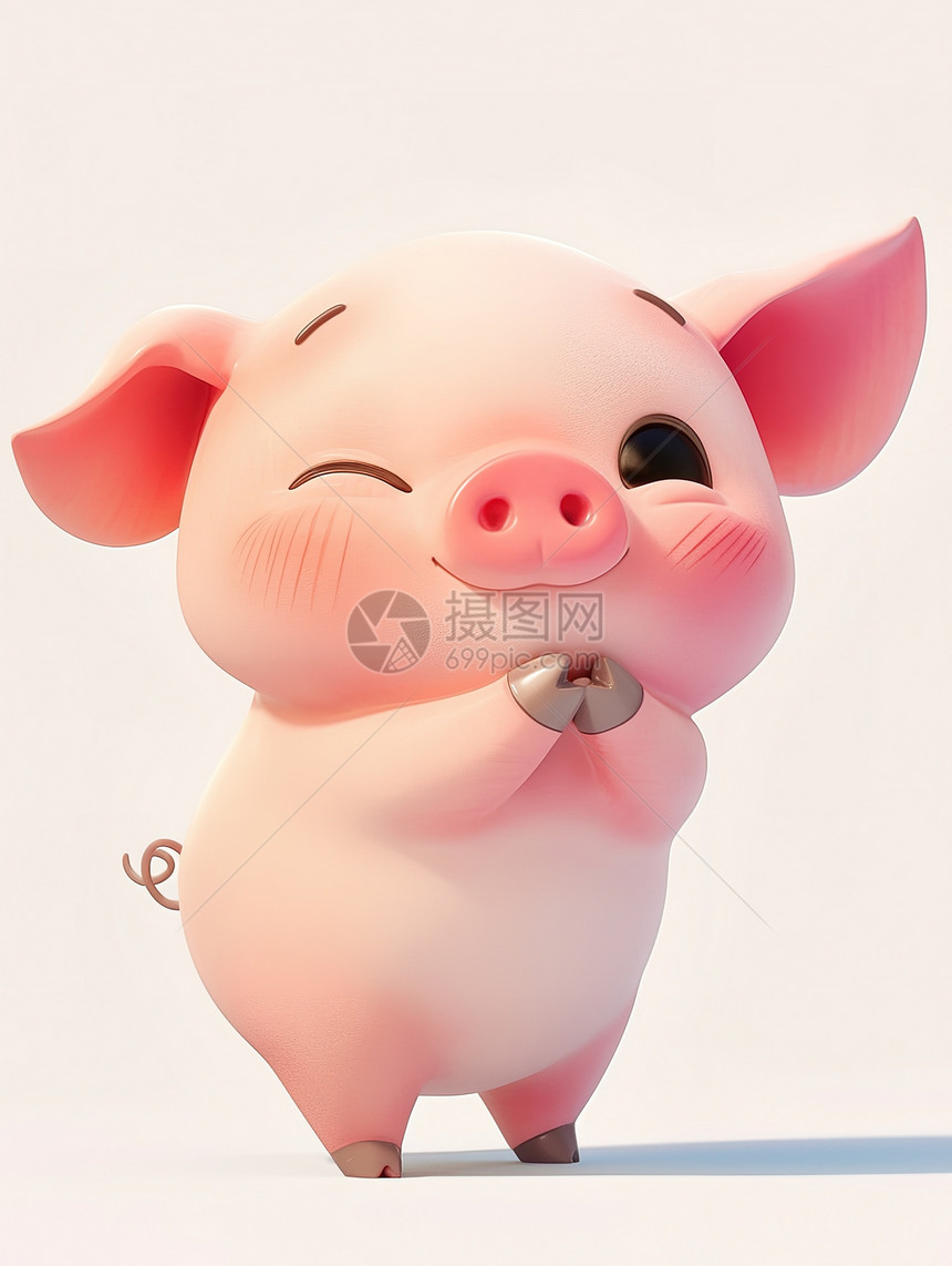 可爱的小猪3D图片